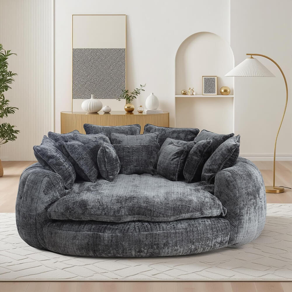 Ultimate Comfort &amp; Style – O-Shape Chaise Lounge Sofa Bed