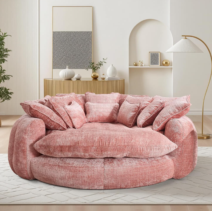 Ultimate Comfort &amp; Style – O-Shape Chaise Lounge Sofa Bed