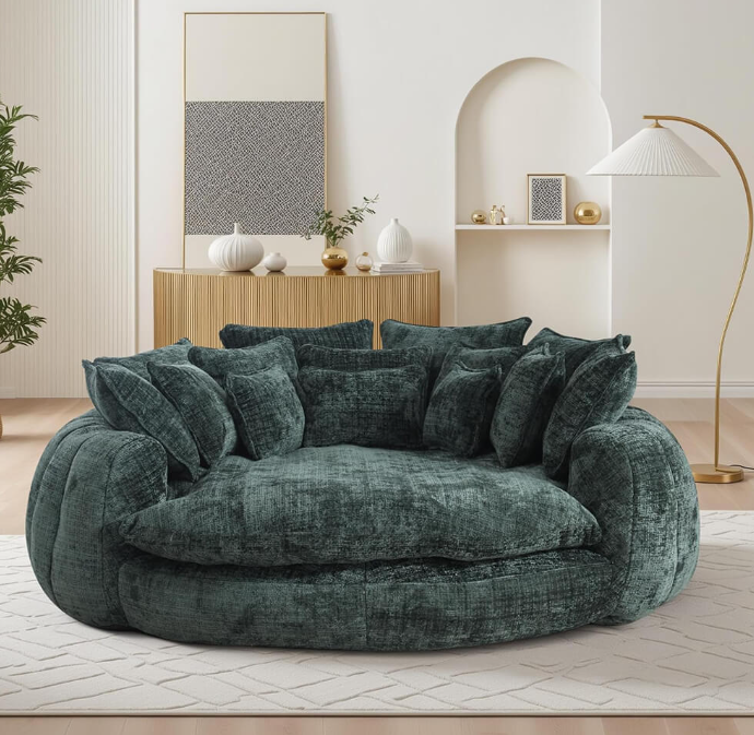 Ultimate Comfort &amp; Style – O-Shape Chaise Lounge Sofa Bed
