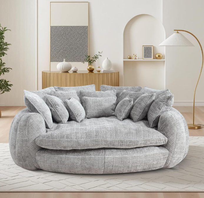 Ultimate Comfort &amp; Style – O-Shape Chaise Lounge Sofa Bed