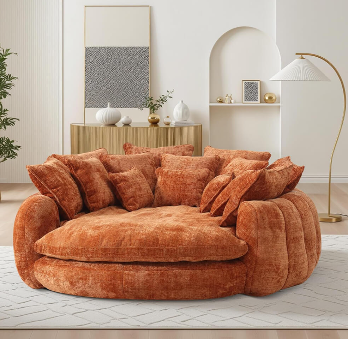 Ultimate Comfort &amp; Style – O-Shape Chaise Lounge Sofa Bed