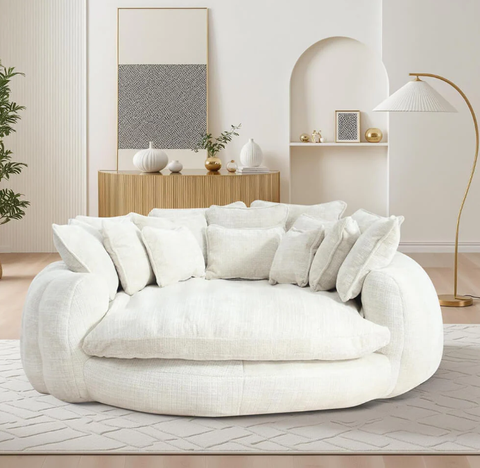 Ultimate Comfort &amp; Style – O-Shape Chaise Lounge Sofa Bed