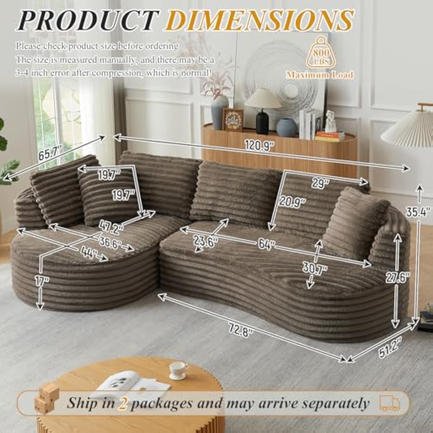 Boneless Modular Sofa for Modern Living