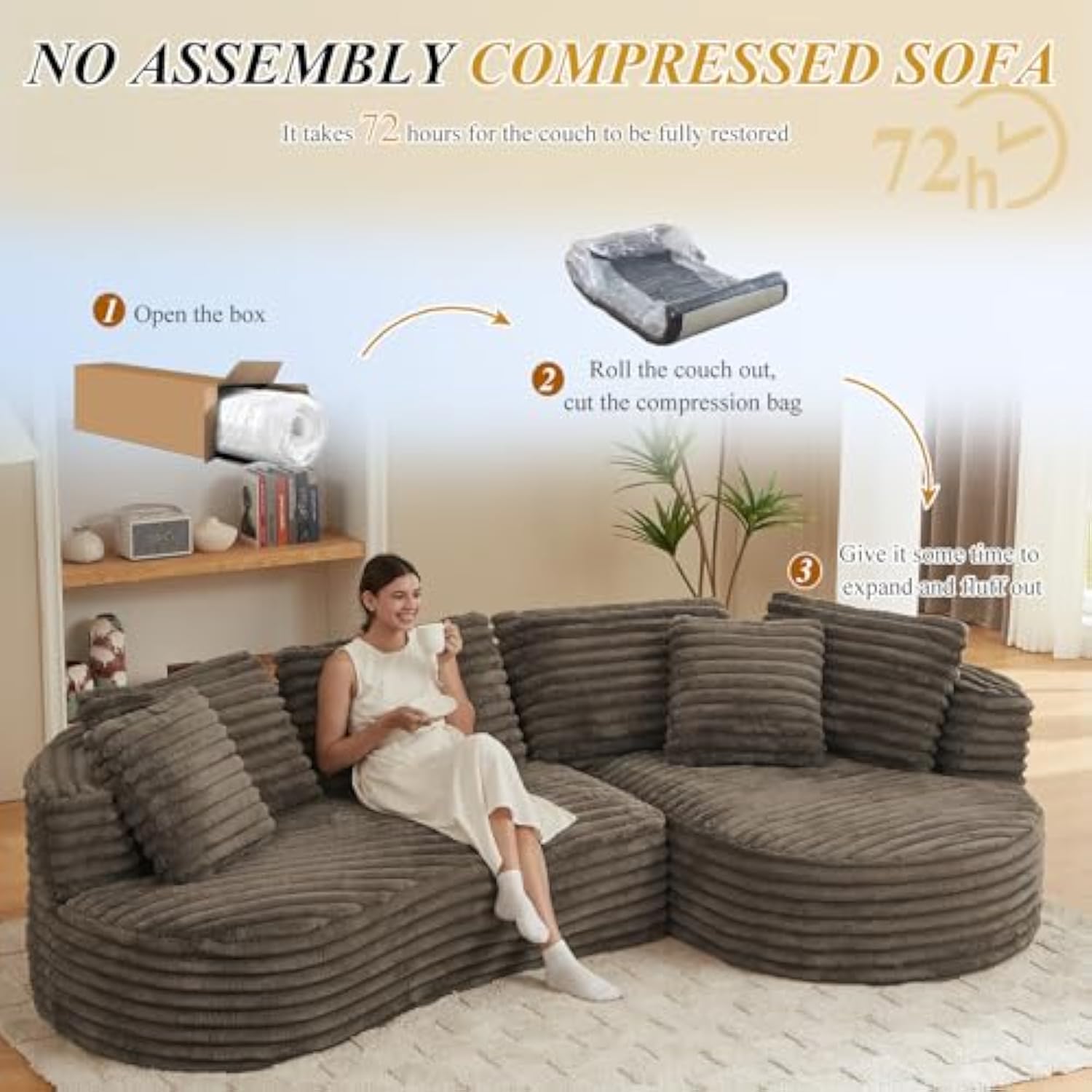 Boneless Modular Sofa for Modern Living